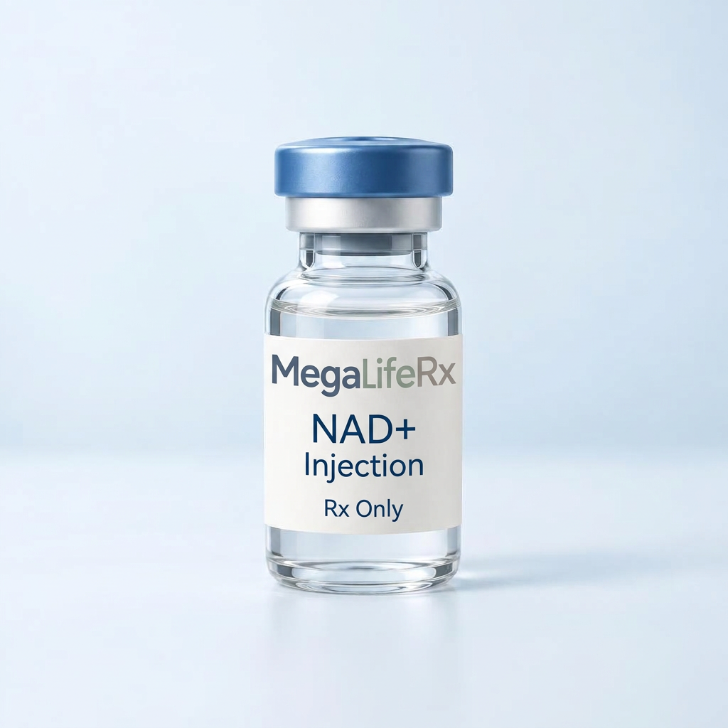 MegaLifeRx NAD+ illustrative packaging, Rx Only