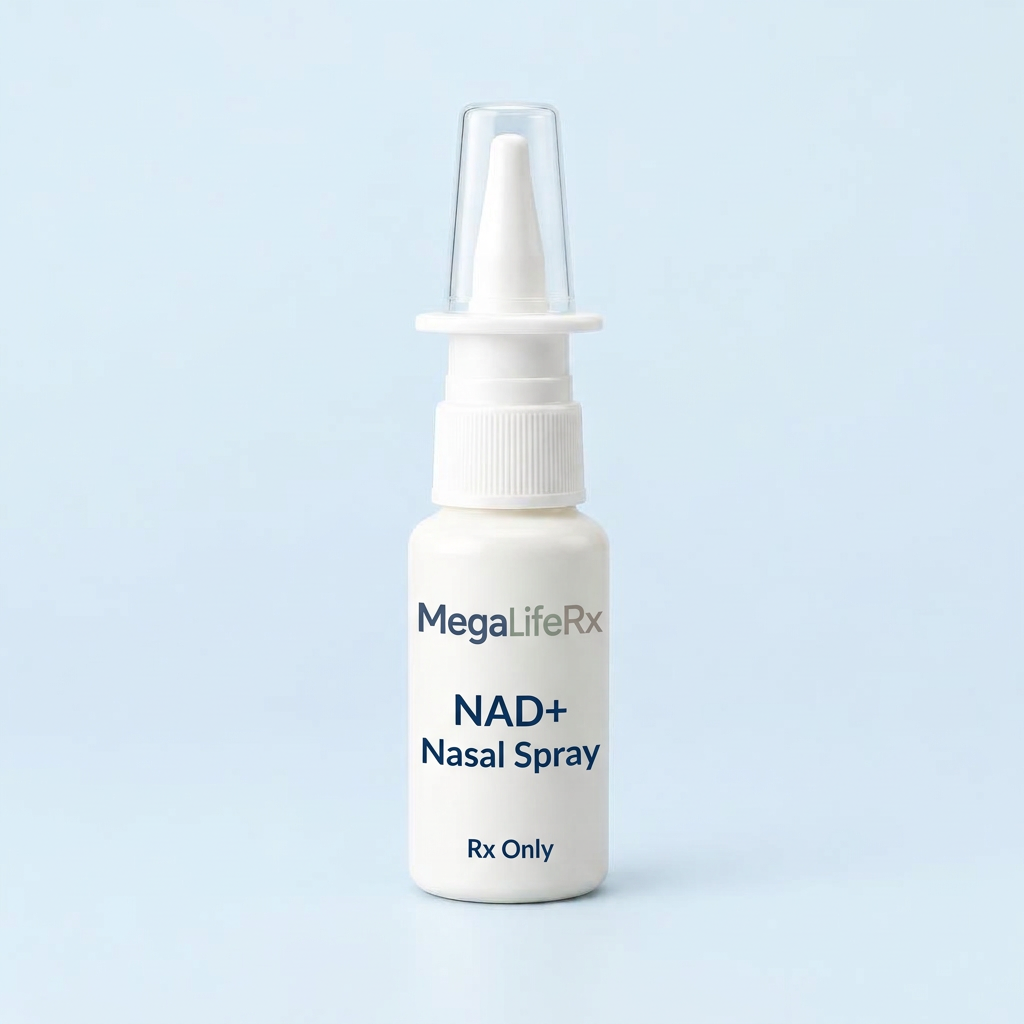 MegaLifeRx NAD+ illustrative packaging, Rx Only