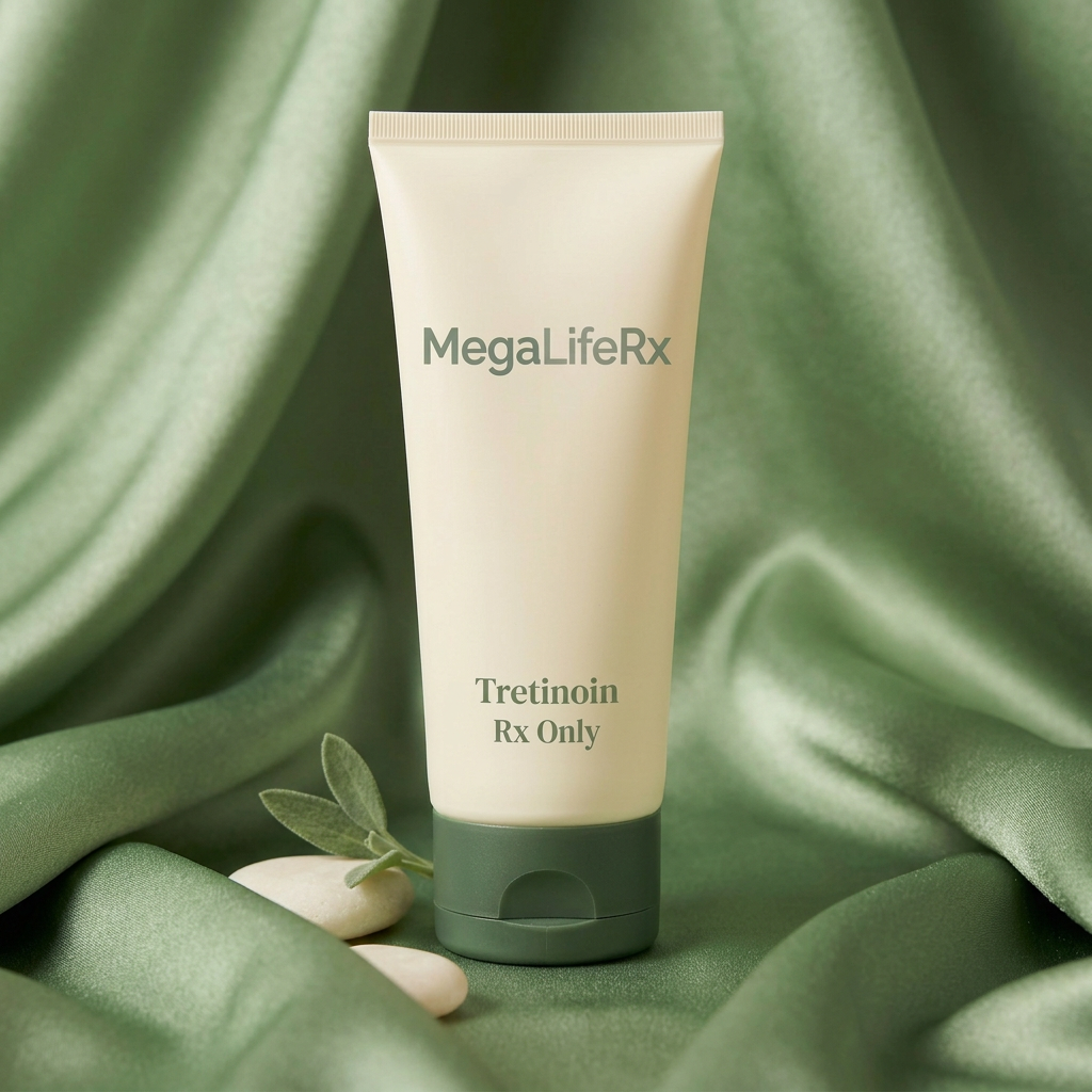 MegaLifeRx Tretinoin illustrative packaging, Rx Only